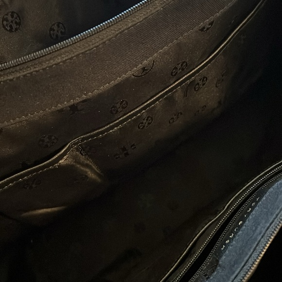 Tory Burch Black Ella Canvas and Leather Tote🔥 - Picture 14 of 16